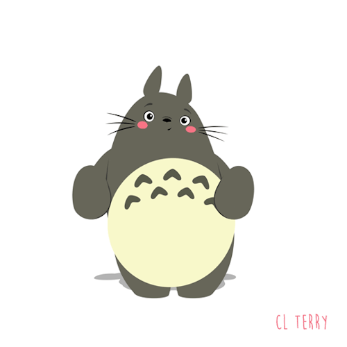 Анимация Totoro / Тоторо из аниме Tonari no Totoro / Мой сосед Тоторо, by CL Terry, гифка Totoro / Тоторо из аниме Tonari no Totoro / Мой сосед Тоторо, by CL Terry