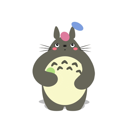 Анимация Totoro / Тоторо из аниме Tonari no Totoro / Мой сосед Тоторо, by CL Terry, жонглирует, гифка Totoro / Тоторо из аниме Tonari no Totoro / Мой сосед Тоторо, by CL Terry, жонглирует