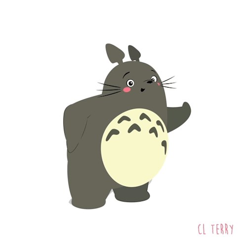 Анимация Totoro / Тоторо из аниме Tonari no Totoro / Мой сосед Тоторо, by CL Terry, гифка Totoro / Тоторо из аниме Tonari no Totoro / Мой сосед Тоторо, by CL Terry