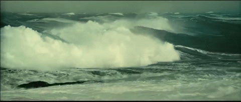 Анимация Шторм на море, гифка Шторм на море