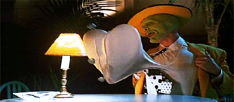 Анимация У Стенли Ипкиса выскакивает из груди сердце, фильм Маска / The Mask