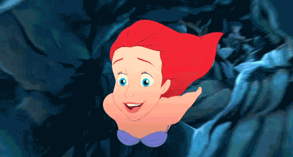 Анимация Ariel / Ариэль плывет в океанских глубинах, мультфильм The Little Mermaid / Русалочка, гифка Ariel / Ариэль плывет в океанских глубинах, мультфильм The Little Mermaid / Русалочка