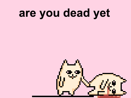 Анимация Один котенок бьет другого (are you dead yet / ты еще жив), гифка Один котенок бьет другого (are you dead yet / ты еще жив)