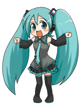 Анимация Miku Hatsune / Мику Хацунэ танцует, гифка Miku Hatsune / Мику Хацунэ танцует