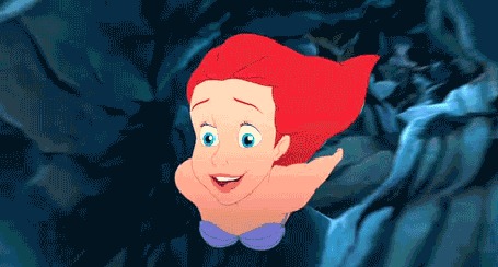 Анимация Ariel / Ариэль плывет в океанских глубинах, мультфильм The Little Mermaid / Русалочка