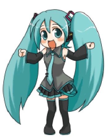 Анимация Miku Hatsune / Мику Хацунэ танцует