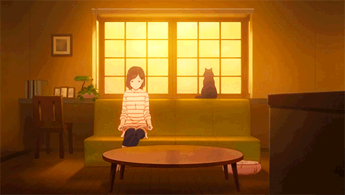 Анимация Девочка и Кот Дару / Daru из аниме Она и ее кот: Все меняется / Kanojo to Kanojo no Neko: Everything Flows, гифка Девочка и Кот Дару / Daru из аниме Она и ее кот: Все меняется / Kanojo to Kanojo no Neko: Everything Flows