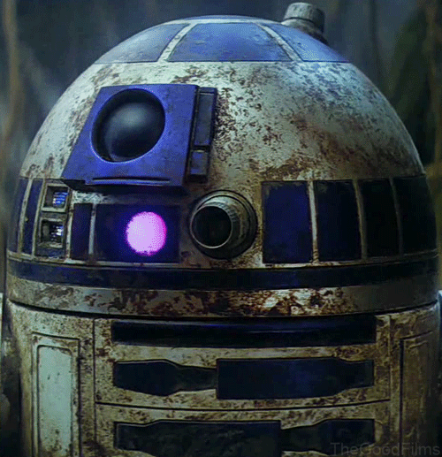 Анимация Робот R2D2 из фантастической киносаги Star Wars / Звездные войны, гифка Робот R2D2 из фантастической киносаги Star Wars / Звездные войны