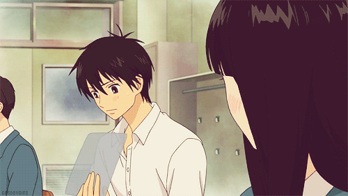 Анимация Куронума Савако / Kuronuma Sawako и ее одноклассник из аниме Kimi ni Todoke / Дотянуться до тебя, гифка Куронума Савако / Kuronuma Sawako и ее одноклассник из аниме Kimi ni Todoke / Дотянуться до тебя
