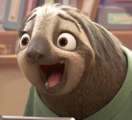 Анимация Ленивец из мультфильма Zootopia / Зверополис