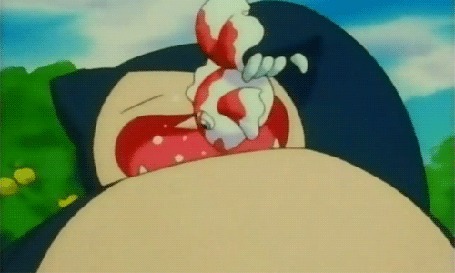 Анимация Снорлакс / Snorlax из аниме Покемон / Pokemon