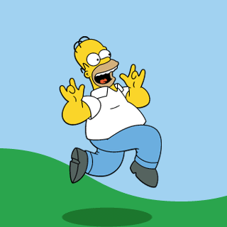 Анимация Гомер Симпсон / Homer Simpson бежит по полю, из мультсериала Симпсоны / The Simpsons, гифка Гомер Симпсон / Homer Simpson бежит по полю, из мультсериала Симпсоны / The Simpsons