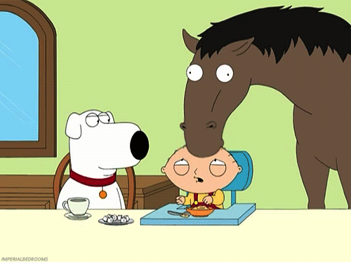 Анимация Лошадка целует в макушку ребенка, мультфильм Family Guy / Гриффины, гифка Лошадка целует в макушку ребенка, мультфильм Family Guy / Гриффины