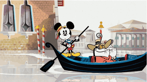 Анимация Мышонок плывет на лодке, мультфильм Mickey Mouse / Мышонок Микки, создатель Walt Disney / Уолт Дисней и Аб Айверкс, гифка Мышонок плывет на лодке, мультфильм Mickey Mouse / Мышонок Микки, создатель Walt Disney / Уолт Дисней и Аб Айверкс