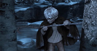 Анимация Джек Фрост / Jack Frost из мультфильма Хранители снов / Rise of the Guardians рисует морозные узоры на деревьях, гифка Джек Фрост / Jack Frost из мультфильма Хранители снов / Rise of the Guardians рисует морозные узоры на деревьях