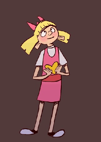 Анимация Helga Pataki / Хельга Патаки из мультфильма Hey Arnold / Эй Арнольд (Sigh)