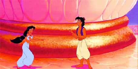 Анимация Алладин / Aladdin и Жасмин / Jasmine из мультфильма Алладин / Aladdin