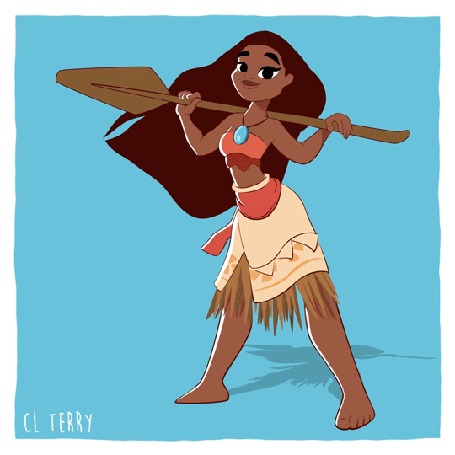 Анимация Moana Waialiki / Моана Ваялики из мультфильма Moana / Моана, by Terry