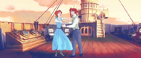 Анимация Дмитрий и Анастасия танцуют, персонажи из мультфильма Anastasia / Анастасия