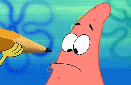 Анимация Спанч Боб рисует Патрику карандашом усы, мультсериал SpongeBob SquarePants / Губка Боб Квадратные Штаны