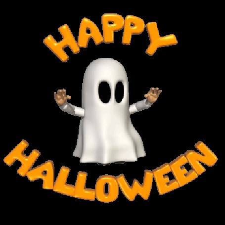 Анимация Веселое привидение танцует (Happy Halloween)