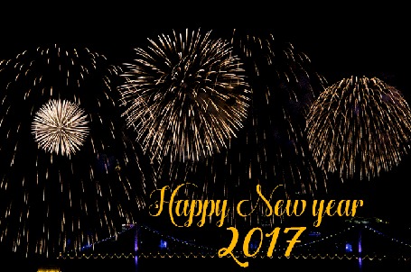 Анимация Праздничный салют, (Happy New Year / Счастливого Нового года 2017)