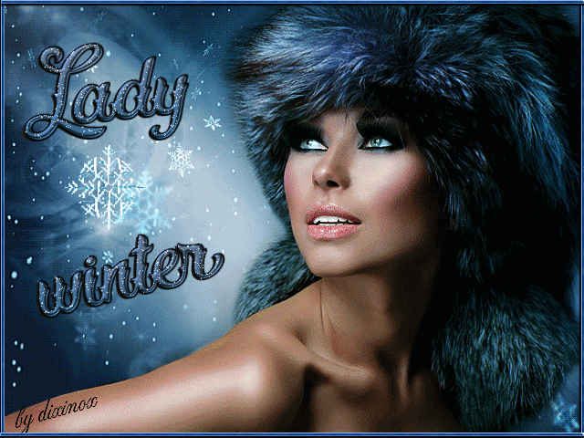 Анимация Девушка в меховой шапке на фоне летящих снежинок (Lady winter / Леди зима), by dixinox, гифка Девушка в меховой шапке на фоне летящих снежинок (Lady winter / Леди зима), by dixinox