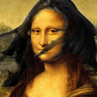 Анимация Пародийный портрет госпожи Лизы дель Джокондо / Ritratto di Monna Lisa del Giocondo с развевающимися волосами, по картине Леонардо да Винчи, гифка Пародийный портрет госпожи Лизы дель Джокондо / Ritratto di Monna Lisa del Giocondo с развевающимися волосами, по картине Леонардо да Винчи