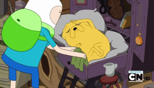 Анимация Финн накрывает Джейка одеялом, но тот его сбрасывает (Too hot! / Очень жарко!), мультсериал Adventure Time / Время Приключений, гифка Финн накрывает Джейка одеялом, но тот его сбрасывает (Too hot! / Очень жарко!), мультсериал Adventure Time / Время Приключений
