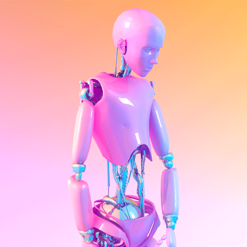 Анимация Робот, так похож на человека, by Kytten Janae, гифка Робот, так похож на человека, by Kytten Janae