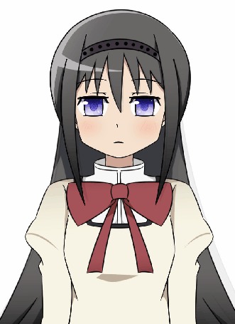 Анимация Хомура Акэми / Homura Akemi из аниме Девочка-волшебница Мадока Волшебство / Mahou Shoujo Madoka Magika, by &;&;&;