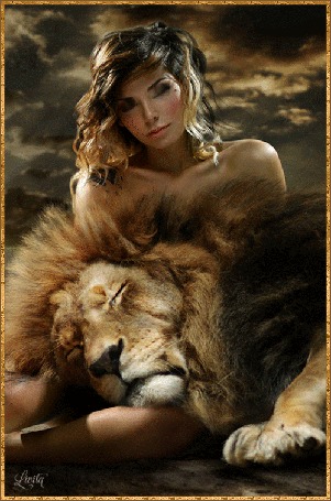 Стоковые фотографии по запросу Девушка с лев