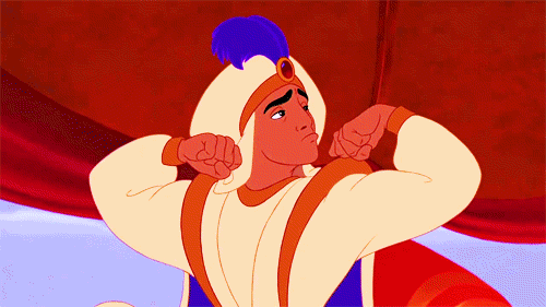 Анимация Аладдин показывает свои мышцы Жасмин из мультфильма Аладдин / Aladdin, гифка Аладдин показывает свои мышцы Жасмин из мультфильма Аладдин / Aladdin