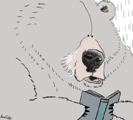 Анимация Медведь читает книгу