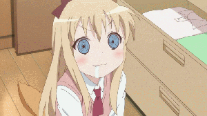 Анимация Кеко Тошино / Kyoko Toshin из аниме Лилии на ветру / Yuru Yuri, гифка Кеко Тошино / Kyoko Toshin из аниме Лилии на ветру / Yuru Yuri
