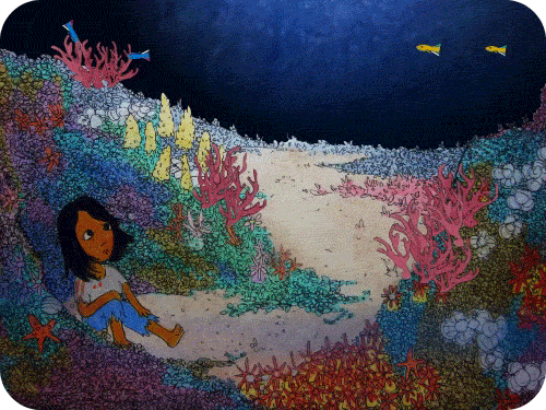 Анимация The Girl Who Lived on the Bottom of the Sea / Девушка, которая жила на дне моря, by David Michael Chandler, гифка The Girl Who Lived on the Bottom of the Sea / Девушка, которая жила на дне моря, by David Michael Chandler