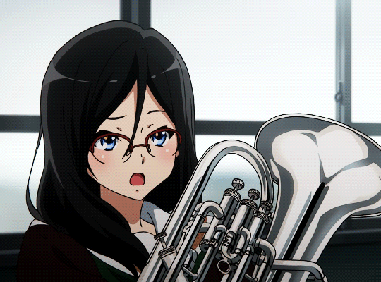 Анимация Аска Танака / Asuka Tanaka из аниме Звучи! Эуфониум / Hibike! Euphonium, гифка Аска Танака / Asuka Tanaka из аниме Звучи! Эуфониум / Hibike! Euphonium