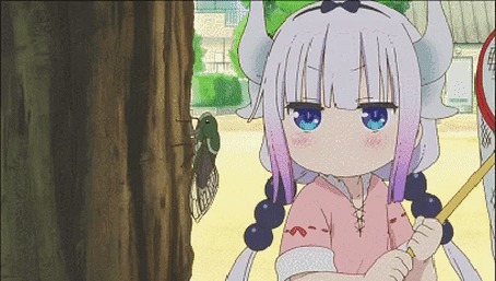 Анимация Канна Камуи / Kanna Kamui из аниме Дракон-горничная Кобаяши / Kobayashi-san Chi no Maid Dragon