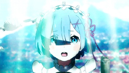 Анимация Рем / Rem из аниме Re: Жизнь в альтернативном мире с нуля / Re: Zero kara Hajimeru Isekai Seikatsu