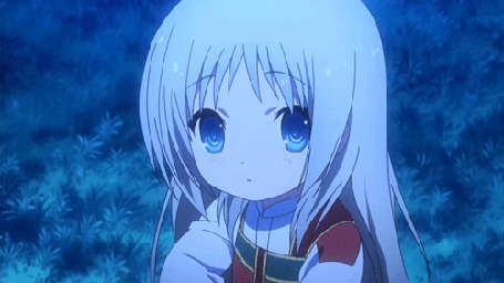 Анимация Кудрявка Номи / Kudryavka Noumi из аниме Маленькие проказники! / Little Busters!