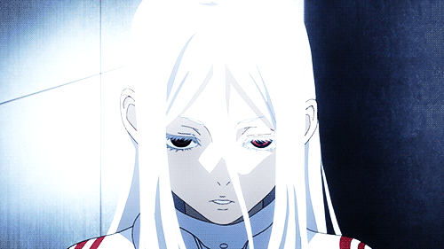 Анимация Сиро / Shiro из аниме Страна чудес смертников / Deadman Wonderland, гифка Сиро / Shiro из аниме Страна чудес смертников / Deadman Wonderland
