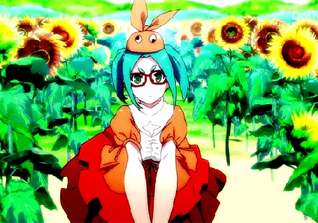 Анимация Ёцуги Ононоки / Yotsugi Ononoki из аниме Истории подделок / Nisemonogatari