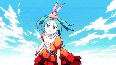 Анимация Ёцуги Ононоки / Yotsugi Ononoki из аниме Истории подделок / Nisemonogatari