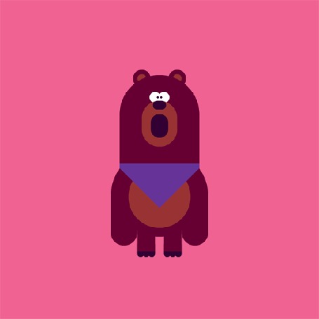 Анимация Смешной медведь исходится в крике, by Robin Davey / Робин Дэви