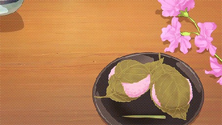 Анимация Руки ставят чашку с цветочным чаем