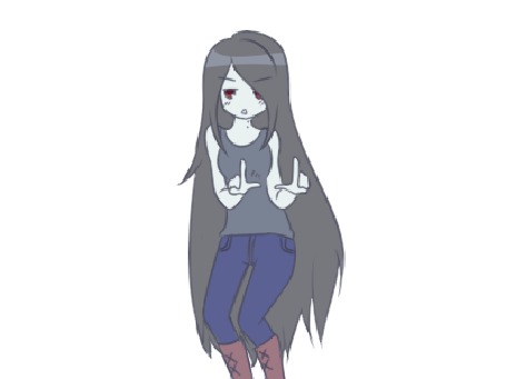 Анимация Marceline / Марселин из мультсериала Adventure Time / Время приключений, by natto-ngooyen