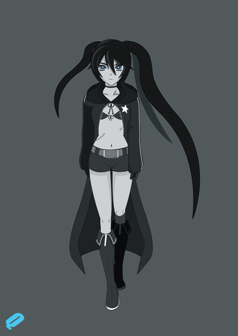 Анимация Мато Курой / Mato Kuroi из аниме Стрелок с Черной скалы / Black Rock Shooter, by QUICKMASTER, гифка Мато Курой / Mato Kuroi из аниме Стрелок с Черной скалы / Black Rock Shooter, by QUICKMASTER