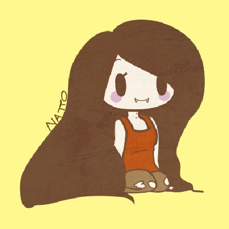 Анимация Marceline / Марселин из мультсериала Adventure Time / Время приключений, by natto-ngooyen