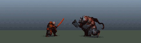 Анимация ПуджВ /В PudgeВ и ДжаггернаутВ /В JuggernautВ - герои компьютерной игры Dota 2 / Дота 2, сражаются к кровавой схватке