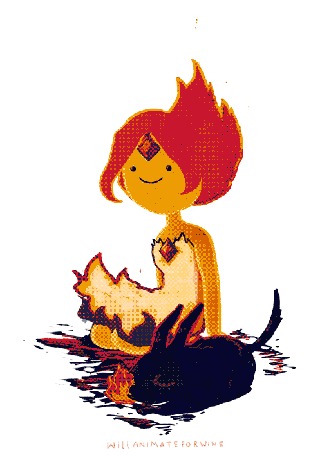 Анимация Пламенная Принцесса и Огневолк, мультсериал Adventure Time / Время Приключений, by Willanimaterorwine